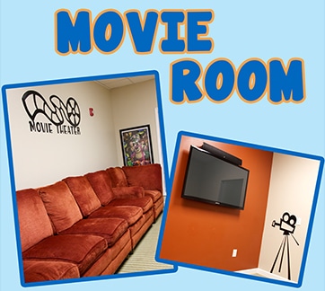Movie Room in Dental Office for Kids